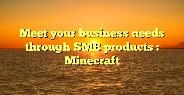 Meet your business needs through SMB products : Minecraft