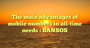 The main advantages of mobile numbers in all-time needs : BANSOS