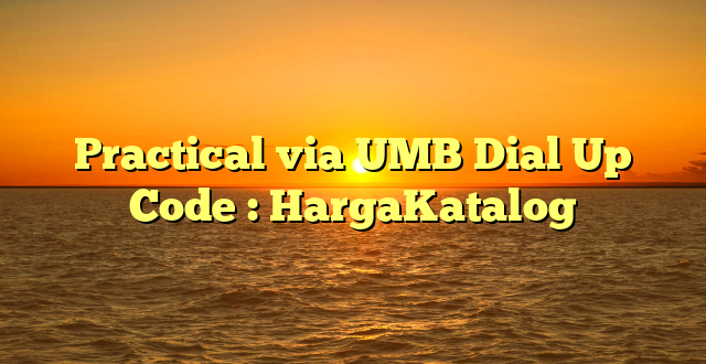 Practical via UMB Dial Up Code : HargaKatalog