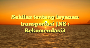 Sekilas tentang layanan transportasi JNE : Rekomendasi3