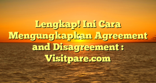 Lengkap! Ini Cara Mengungkapkan Agreement and Disagreement : Visitpare.com