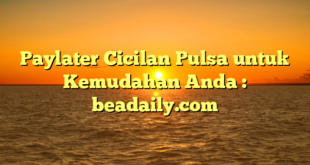 Paylater Cicilan Pulsa untuk Kemudahan Anda : beadaily.com