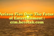 Verizon Fios One: The Future of Entertainment : crm.berotak.com
